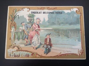 Ancienne carte chromos chat Chocolat Delespaul Havez - Bild 1 von 2