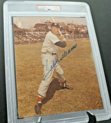 Ted Williams (d.2002) HOF Autographed 8x10 Signed PSA Authentic Encased Photo  - Image 1 of 4
