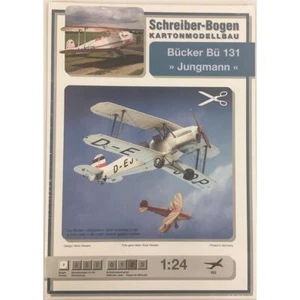 Schreiber-Bogen Card Model Building Bücker Bü 131 Jungmann | Paper Model Kit - Picture 1 of 3