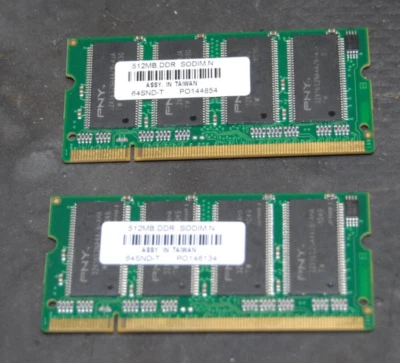 PNY 1GB (2x512MB) 200 Pin SODIM - Image 1 of 2
