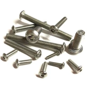 M6 A2 Edelstahl Zylinderschraube mit Innensechskant - Innensechskant - Domschrauben - 6 mm - Bild 1 von 8