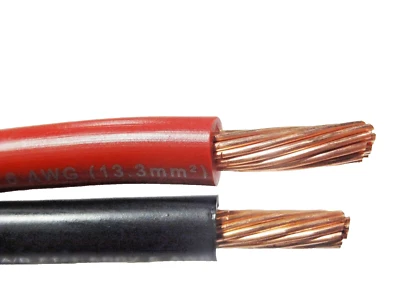 ACDC 20' FT MTW 6 AWG GAUGE 10' BLACK & 10' RED HIGH STRANDED COPPER SGT WIRE