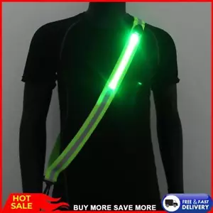 USB Rechargeable LED Reflective Belt Sash LED Reflective Belt for Night Running - Picture 1 of 12