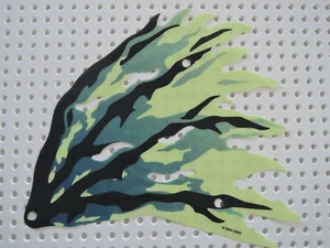 LEGO 1 x  Stoff Moro Drachenflügel 21747pb01 gelblich grün bedruckt rechts 70736 - Bild 1 von 1