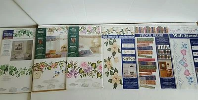 NEW Plaid Stencil Decor Wall Stencil Border Flower Library Shelf Choose One - Image 1 of 2
