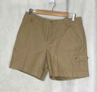 Pantalones cortos chinos para mujer Lauren Ralph Lauren color caqui tostado talla 8 Foto 1 de 4