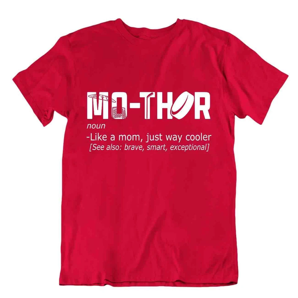 Camiseta deportiva de hockey Camiseta Regalo Genial De colección Divertida Feliz Patines Portería Madre Sustantivo Foto 1 de 1