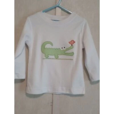Camiseta Anavini Hand Smocked niños talla 24 meses cocodrilo Foto 1 de 4