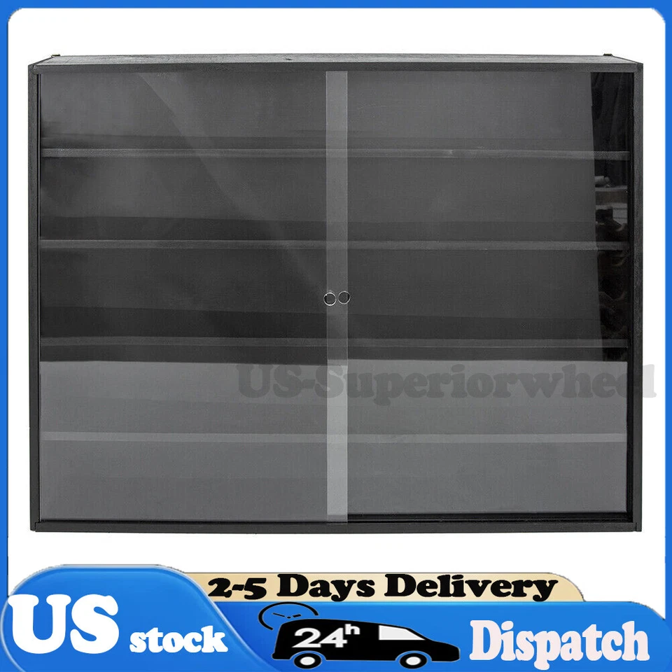 Vitrina de 5 niveles con puertas de acrílico estantes montados en la pared Foto 1 de 4