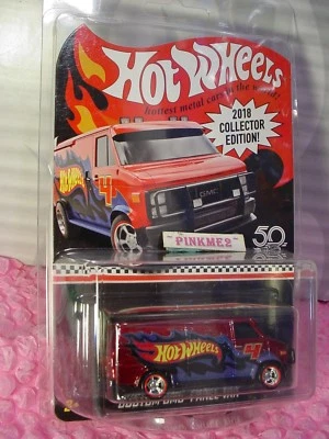 2018 Hot Wheels CUSTOM GMC PANEL VAN☆red;redline real riders☆TARGET Mail in ☆ - Image 1 of 3