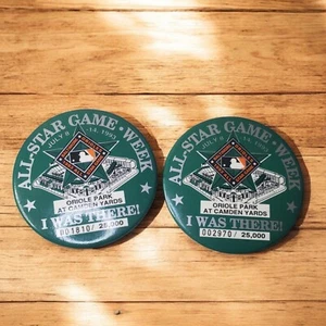All-Star Game Week Pins (2) 'I was There' Oriole Park at Camden Yards 1993 ALL - Picture 1 of 11