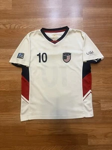 Nike Youth USA Soccer Home Jersey 2010 White Size Youth M STAINS - Picture 1 of 4
