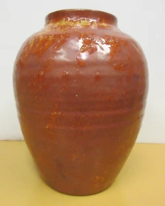 Vintage AUSSERGEWÖHNLICHE STADTHAUS KERAMIK VASE OREGON CANNON BEACH SELTEN ROTE GLASUR - Bild 1 von 11