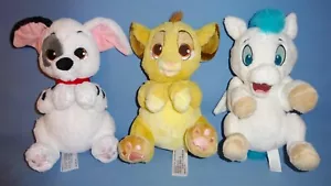 Disney Babies Plush Dalmatian Patch puppy-Simba Lion Cub-Pegasus Hercules-LOT-3 - Picture 1 of 16