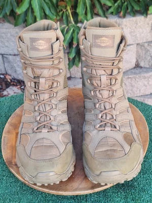 Merrell Moab 2 Botas Tácticas Para Hombres Talla 13 Coyote Impermeables Vibram Cremallera J15841 Foto 1 de 4