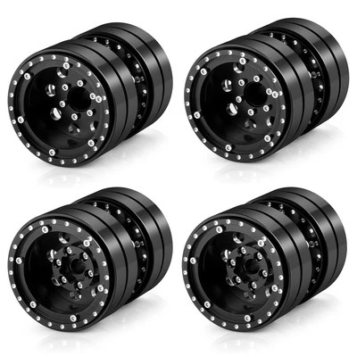RCBATER Alum 4Pcs 1.9inch Dually Beadlock Wheels Rims Rims for RC 1/10th Crawler - Image 1 of 4