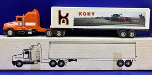 1995 (Louisville) Ertl 1:64 Orange Kenworth Cab w/ Trailer Kory Farm Manlius, IL - Picture 1 of 24