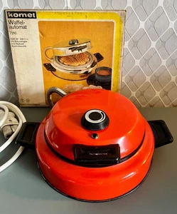 Waffeleisen Komet 7210 - Vintage Waffelautomat 70er - Orange - Bild 1 von 17