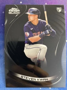 2022 Steven Kwan Topps Chrome Black #24 Cleveland Guardians RC - Bild 1 von 2