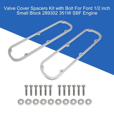 Valve Cover Spacers Kit with Bolts Für Ford 1/2 inch Small Block 289 302 351W - Image 1 of 4
