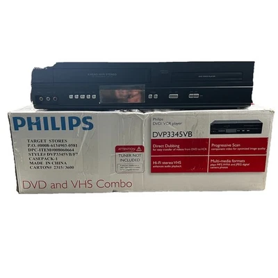 Philips DVP3345V DVD/VHS Combo Player VCR Open Box NO REMOTE - Image 1 of 4