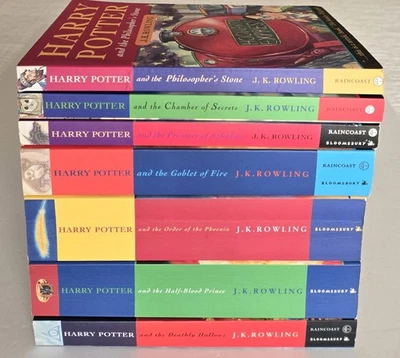 Harry Potter by J K Rowling Complete "Paperback" Set 1-7 Bloomsbury/Raincoast - Image 1 of 4