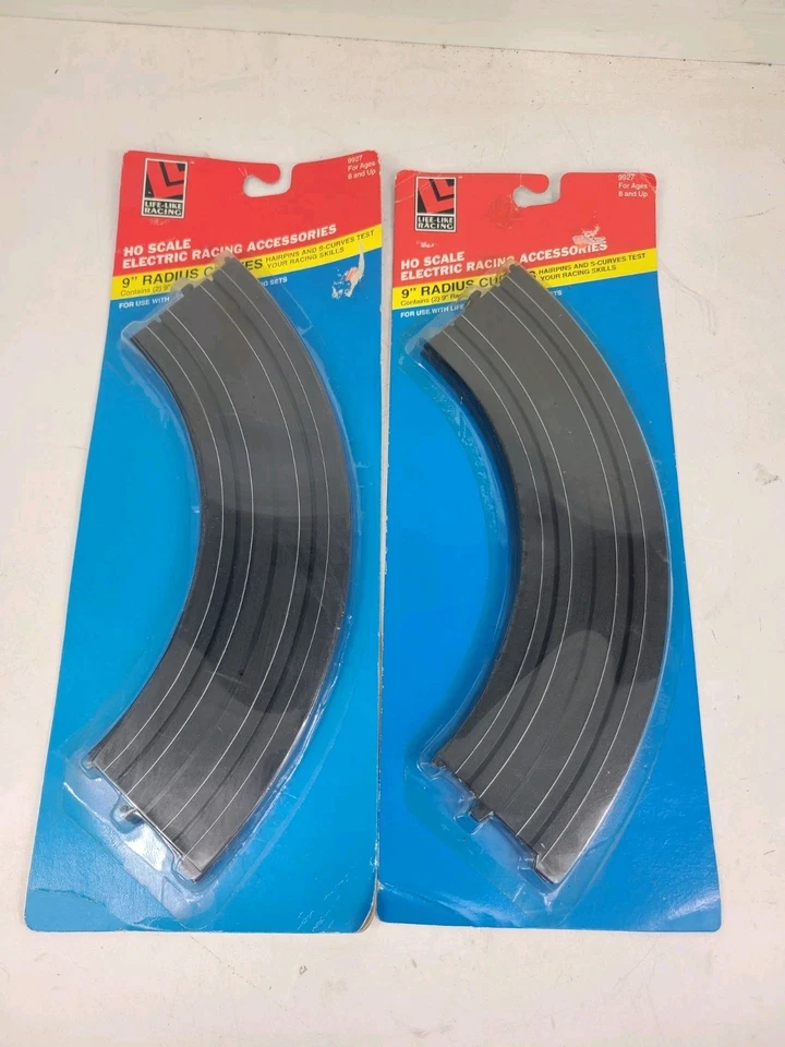 Life-Like Racing HO Slot Car Track No. 9927 9" Inch Radius Curves 2 Pieces