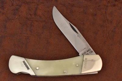 MOORE MAKER MATADOR ТЕХАС СДЕЛАНО В США ГЛАДКАЯ КОСТЬ СРЕДНИЙ ЗАМОК НОЖ (28966) - Изображение 1 из 4