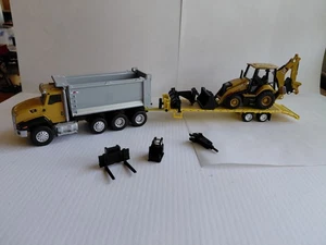 1/64 Cat CT660 Tri-Axle Dump Truck w Cat 420 XE Backhoe Loader - Picture 1 of 5