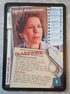 X-FILES COLLECTIBLE CARD GAME PROMO CARD, AGENT HENDERSON, 1996, MINT! - Picture 1 of 2