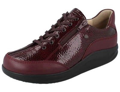 FINN COMFORT FINNAMIC Otaru Damen Schnürschuhe mit Reißverschluss bordorot Lackl
