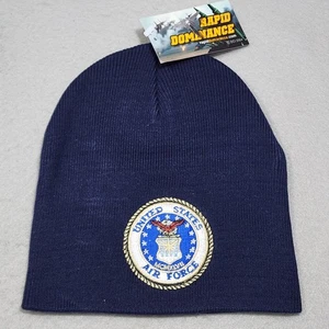 Rapid Dominance United States Air Force Militär blau Beanie Totenkopf Skimütze - Neu in Verpackung - Bild 1 von 9