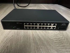 UNIVIEW 16-Port Gigabit PoE+ SFP Network Switch - NSW2010-18GT2GP-POE-IN – 240W  - Picture 1 of 7