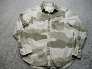 Camicia G-Star RAW uomo verde medio mimetica esercito dritta PKT L/S bottoni zip anteriore - Foto 1 di 13