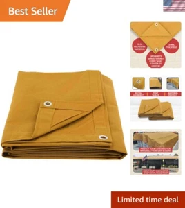 10' x 16' hellbraune Canvas Plane 12oz strapazierfähig wasserdicht - Bild 1 von 10