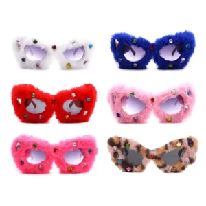 Oversize Sunglasses for Girls Boys Photo Props Y2K-style Travel Gemstones - Picture 1 of 12