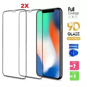 Lot de 2 protections d'écran en verre trempé pour iPhone 6S 7 8 X XR 11 12 13 Pro Max - Photo 1 sur 7