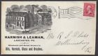 LANCASTER, PA ~ 1899 ILUZJA. ADV. COVER, HARNISH & LEAMAN, Lakiernie, Oleje i c.