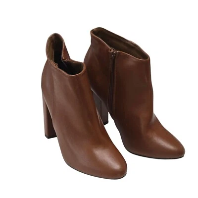 RECKELLES Lisa Women's Ankle Zip Pointed Toe Boot 4" Chunky Covered Heels - Image 1 of 4