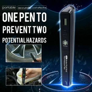 Auto Car Brake Fluid-Tire Pressure Digital LCD Tester Pen Diagnostic Tool 2 in 1 - Picture 1 of 8