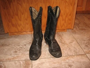BELLISSIMI stivali western Durango in pelle nera cowgirl da donna taglia 6,5 M RD5000 cowboy - Foto 1 di 11