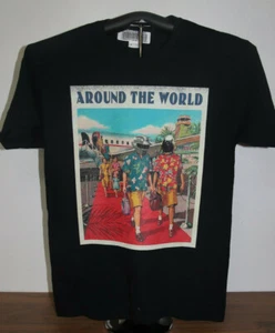 AROUND THE WORLD - T-Shirt Potenziale Futuro Viaggio Aereo Nero, Medium - Foto 1 di 5