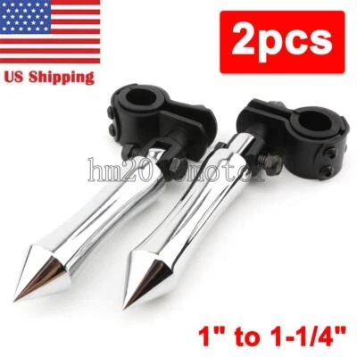 Abrazaderas de montaje de clavijas de pie de 1" a 1-1/4" para Yamaha V Star 650 950 1100 1300 Classic Foto 1 de 4