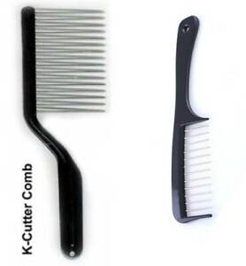 1 Pack K-Cutter Hair Detangling Styling Comb Lift Metal Pik Wide Spaced Teeth