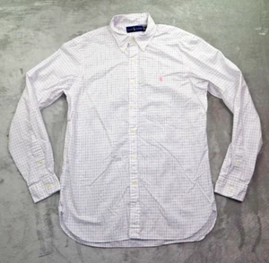 Ralph Lauren Dress Shirt Men's Neck Size 15.5" Length 30" Pink Pony Pink & White - Picture 1 of 16