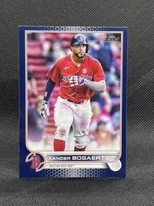 2022 Topps Series 1 XANDER BOGAERTS Boston Red Sox Blue Parallel #8