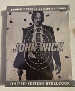 John Wick ( Steelbook) [Blu-ray+DVD+Digital+ 2 Limited-Edition Replica Coins] - Picture 1 of 2