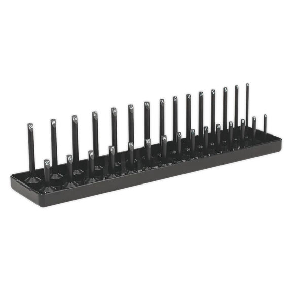 Sealey Premier SH3815 3/8" Drive Socket Holder Rail 6-21mm - Image 1 of 1