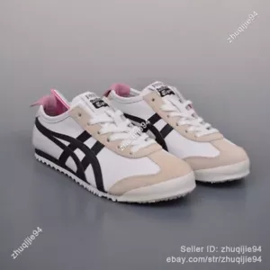 Trendy Patou X Onitsuka Tiger Mexico 66 Women Sneakers Athletic Shoe White/black - Picture 1 of 18
