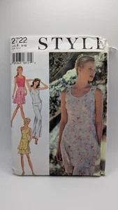 VTG Style 2722 Misses' Sleeveless Top, Skirt & Pants Pattern Size 8-18 - Picture 1 of 2